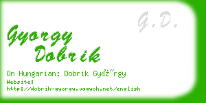 gyorgy dobrik business card